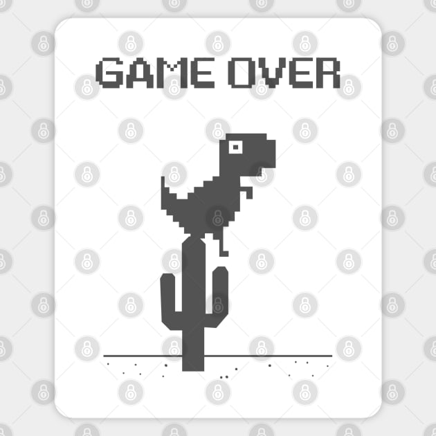 Dino Game Over Magnet by AndySaljim